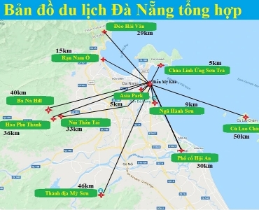 Bản đồ du lịch Đà Nẵng 2023 CHI TIẾT dành cho các tín đồ du lịch